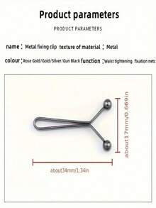 24/12/8Pcs Invisible U-Shaped Clips Multi-Function No-Sew Waist Cincher Cuff Pant Hem Adjuster For Clothes Curtain Scarf - Multicolor - View 5