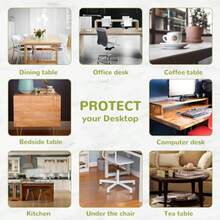 14 X 24 Inch Clear Table Cover Protector 2mm Thick Clear Desk Mat Plastic Table Cover Vinyl Table Protector Desk Mats On Top Of Desks - 16英寸 x 28英寸 - 查看 6