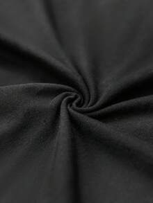 Camiseta Casual de Verano para Hombre, Cuello Redondo, Poliéster, Impresión de Retrato, Lavable a Máquina - Negro - Ver 5