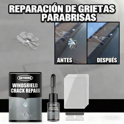 20ml Líquido Reparador de Grietas para Parabrisas Automotriz, Resina Duradera de Relleno, Reparación de Arañazos y Daños en Vidrio, Cuidado y Mantenimiento de Vidrio de Coche, Agente Adhesivo Reparador de Grietas