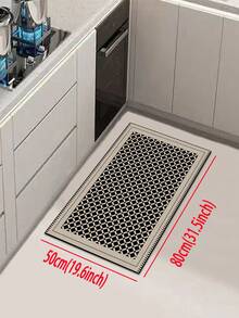 【热销！！！】1 件装软橡胶厨房地垫，3.5 毫米厚厨房地毯，现代几何拼接风格吸水厨房地垫，大尺寸地毯，可自行裁剪以适应厨房尺寸，表面织物材质，中间海绵层，底部橡胶层，适用于厨房地毯、厨房装饰、婚礼装饰、家居装饰、浴室地垫、玄关地垫、洗衣房地垫、走廊地毯、客厅地垫等。 - 彩色 - 查看 14