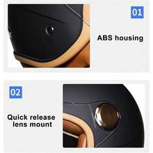 BMX HelmetOpen Face Motorbike Hel-Met - Scooter Motorcycle Crash Jet Hel-Met for Men Women with Sun Visor - DOT Approved Motorbike Hel-Mets 5S/ 55~56cm - 5 - Ver 3