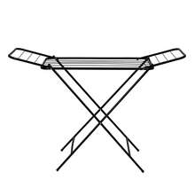 Stainless Steel Reinforced Floor Clothesline Secalux With Wings, Foldable, Portable, Large, For Apartments - Black - View 1