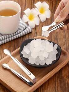 1pc/2pcs/6pcs/8pcs Stainless Steel Silver Service Tongs, Ice Tongs - Premium Small Sugar Tongs, Ice Tongs - Appetizer Tongs, Sugar Tongs, Ice Tongs, Multifunctional Mini Service Tongs - Suitable For Restaurants, Buffets, Cafes, BBQs, Homes, School Offices, Holidays And Weddings, Holiday Gifts - Gold and Silver - View 3