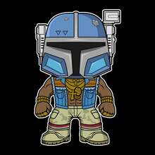 Camiseta esencial informal unisex Mr T Mandalorian - Tacto suave, fácil cuidado, atuendo diario - Negro - Ver 1