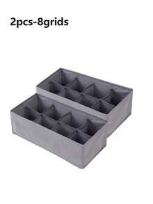 1pc/4pcs Set Foldable Closet Organizer Storage Boxes, Includes Collapsible Fabric Baskets And Storage Cubes, Portable Drawer Dividers For Clothes, Underwear, Bras, Ties, Accessories, Socks, Scarves, Leggings, T-Shirts, Jeans And Winter Wear | Ideal For Bedroom And Home Organization (Can Store Ladies Dresses, White T-Shirts, Black Pants) - Grey - View 19
