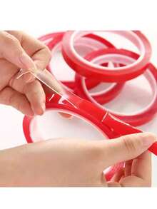 Nail Art Tools, Transparent Acrylic Double-Sided Tape, 3-Meter Long Colored Protective Sheets For Securing Nails During Work – Nail Art Supplies, Nail Art Tools, Nail Art Artistry Tools. Back-To-School Season, Nail Art, Nail Art Tools (Suitable For Press-On Nail Art).