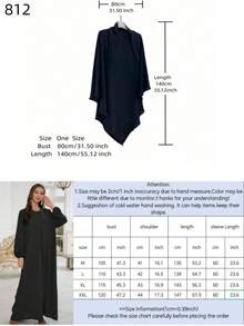 1pc Breathable & Skin-Friendly Khimar Hijab Set, Suitable For Muslim Women's Daily Prayer And Wear, All Seasons - Nhiều màu - Xem 10