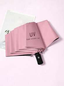 Paraguas plegable, paraguas para el sol, esencial de viaje, mini paraguas portátil de bolsillo de doble uso con protección solar, paraguas automático completamente, protección UV, reforzado, unisex, a prueba de viento, paraguas plegable compacto, protección solar y sombrilla para exteriores, lindo paraguas de campista, plegable grande, pequeño, mediano unisex, impermeable y ligero - Multicolor - Ver 10