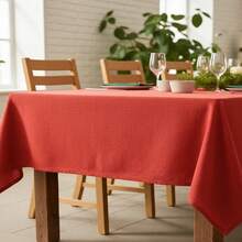 Oxford Slub Tablecloth, 5 Meters, Plain, For Events And Decoration - 紅色 - 查看 5