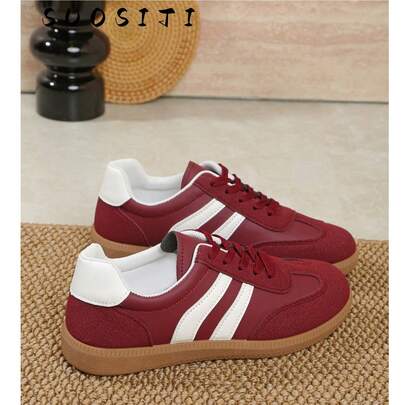 Giày thể thao nữ đế bằng, nhẹ, thoải mái, kiểu dáng thường ngày, mẫu mới năm 2026.