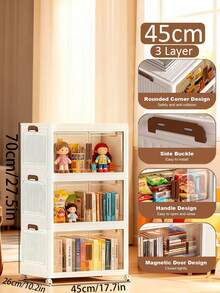 5层带盖储物箱，大型可堆叠储物箱，带轮子和门储物箱，用于衣柜整理和存储的盒子，塑料抽屉储物箱，适用于卧室、办公室、厨房、学校储物箱，返校 - 白色 - 查看 10