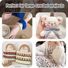 钩针套装，大号铝制钩针，7毫米、8毫米、9毫米、10毫米、12毫米、15毫米，适用于粗毛线的标准大号尺寸