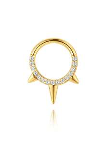 1Pc Colorful 925 Sterling Silver Earrings For Women Hiphop Bohemia Flat Back Stud Earring Ear Clip Helix Cartilage For Daily Wear Wedding Party Engagement Christmas Gifts Fine Jewelry - Gold - View 20