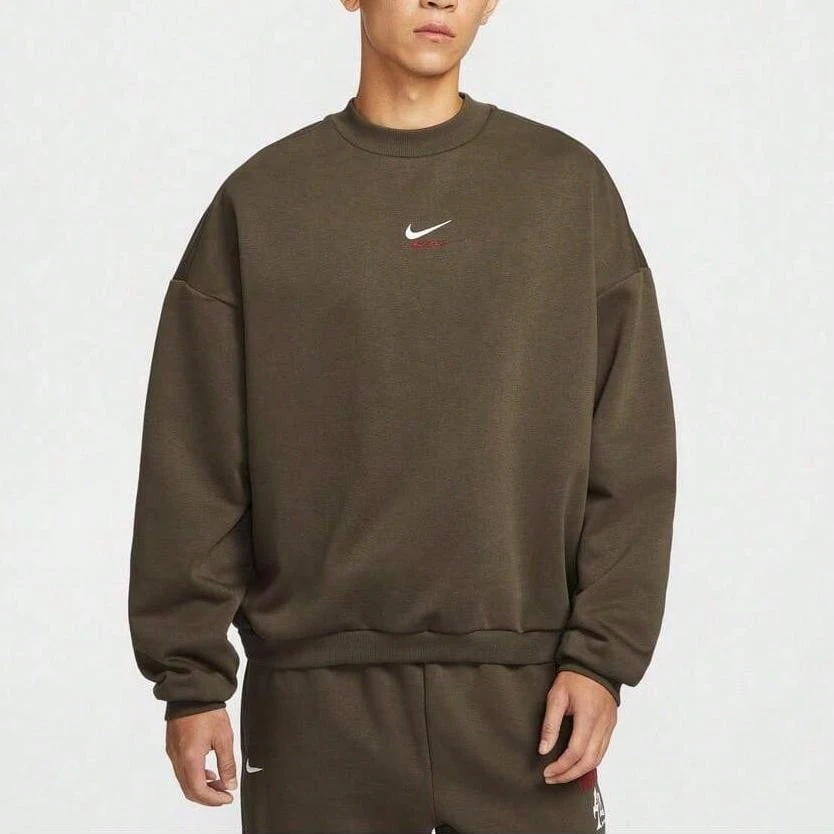 Nike 男士 AS M NK TF SI CNY BRSH CREW GC 针织圆领卫衣 IQ3819-212 - 橄欖綠 - 查看 1