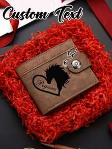 定制男士钱包，送给爸爸、儿子的生日、周年纪念日、父亲节、感恩节礼物 - 优雅的男士生日礼物，迷你钱包，男士钱包，真皮小钱包，多功能，百搭，大容量，轻便，实用，多用途，可折叠，色彩缤纷，可爱，萌系，简约，趣味，卡哇伊，千禧年，极简主义，通勤，商务休闲，基础款，定制，个性化，独特，专属定制 - 彩色 - 查看 2