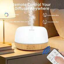 精油香薰机，300毫升超声波香薰加湿器，具有多色灯光和双雾化模式，USB供电超声波技术，带自动关机功能，适用于家庭和卧室环境。 - USB - 查看 5