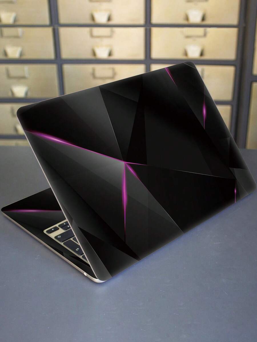 2片装印花图案DIY防刮保护贴纸，适用于15.6-16英寸笔记本电脑，兼容惠普、苹果、华硕、康柏等品牌。 - 彩色 - 查看 1