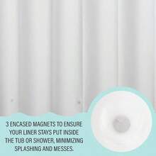 Peva Shower Curtain Liner, 72 inchx72 inch, - 182,9An x 182,9Al cm (1 Panel) + Transparente - Ver 6