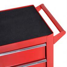 Workshop Trolley With Wheels, Tool Trolley With 5 Drawers, Lockable Rolling Trolley With EVA Mat, Mobile Assembly Trolley, Max. Load 150 Kg, Steel, Red, On-Site - 紅色 - 查看 7