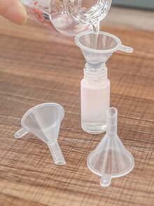 20pcs Mini Plastic Funnel Set, Transparent Plastic Mini Funnels, Mini Funnels, Filling Funnels, Plastic Funnels, Mini Funnels, Cosmetic Filling Funnels, Perfume Samplers, Perfume Sample Dividers, Pump Dispensers, Easy-To-Use Travel Dividers, Suitable For Lab Bottles, Essential Oils, Perfumes, Spices, Sand, Paints And Powders - Essential Tools For Precise Measurement And Transfer, Perfumes, Essential Oils And Crafts | Clear Liquid Filling Tools - Multicolor - View 2