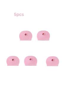 5pcs Pack Colorful Silicone Elastic Key Covers, Waterproof PVC Key Caps Identifiers, Random Colors