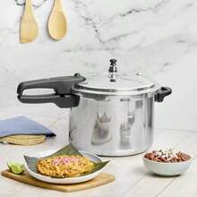 T-fal Set de Cocina Perfect con Olla a presión de Aluminio 8L + set de 4 cuchillos + tabla de cortar gris perfecto para todo tipo de preparaciones 92180PCM - AceroInox - Ver 6