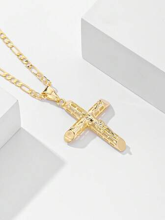 1 st klassisk europeisk stil med Jesuskorshänge i koppar, begränsad upplaga "Light Of Protection", lämplig som present till jul, Thanksgiving, Halloween, mors dag, alla hjärtans dag, vänner, kyrkomedlemmar, första heliga nattvarden, vardagskläder och bönegåvor