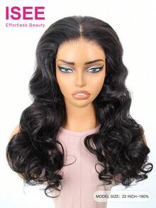 ISEE Tóc giả Hair Wear And Go Glueless Ocean Wave 6*4 HD Lace Wig 16-30 Inch 180% Density Pre-Plucked Hairline & Pre-Cut Lace Ready-to-Fraume Hair Unprocessed Human Virgin Hair Natural Look Multi-Style 100% Human Hair Wig - SNatural - Xem 5
