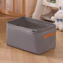 1PC Steel Frame Storage Box With Handle, Multi-Purpose Reinforced Stackable Storage Container With Reinforced Handle, Suitable For Home, Dormitory, Wardrobe And Home Decor, Under-Bed Storage - Grey - View 11