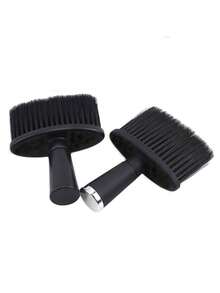 1pc Men's Neck Duster Brush, Soft Hair Neck Brush, Plastic Handle Neck Hair Cleaning Brush, For Cleaning Neck And Ear Hair, Barber Supplies, Beard Brush, Haircutting Tool, Haircutting Cleaning Tool, Suitable For Daily And Salon Use - Black - View 12