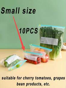 45pcs Reusable Food Storage Bags (3 Different Sizes), Thick Freezer Bags, Waterproof Zipper Seal Food Preservation Bags, Made Of PE Material, Transparent, Writable, For Long-Term Food Preservation And Organization, Suitable For Refrigerator, Freezer, Kitchen Food Categorization And Snack Storage - Transparent - View 13