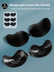 مجموعة 1/2/3/4/5 قطعة من صدرية المانجو للنساء - كأس A-D، ظهر مفتوح وإغلاق أمامي، رفع الصدر، سيليكون لاصق قابل لإعادة الاستخدام، قابل للتنفس وصديق للبشرة، مناسبة لفساتين الياقة العميقة والمناسبات الخاصة