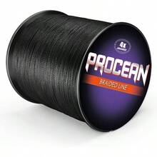 PE 4 8 Strands Braided Fishing Line, 6 - 300 LB Sensitive Braided Lines, Performance And Cost - Effective - Black + 15LB(6.8Kg)0.18mm-328Yds - View 1