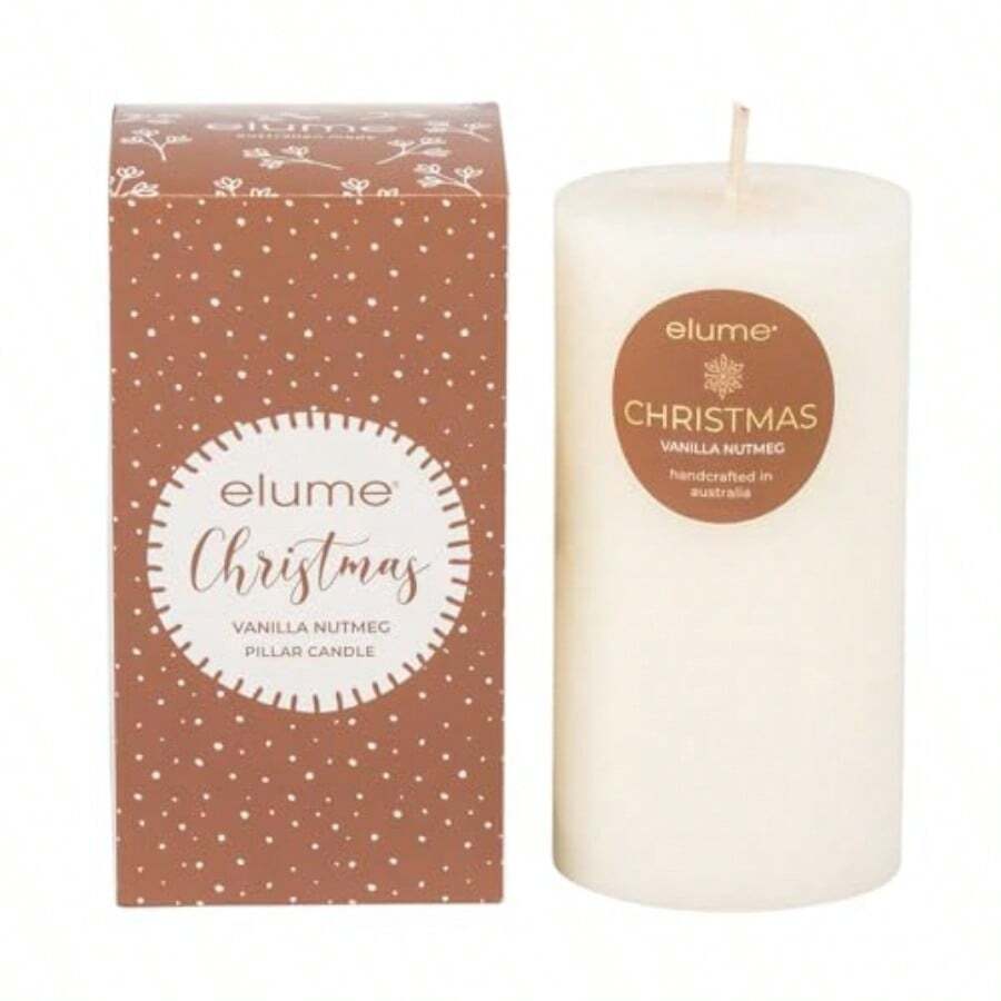 Vanilla Nutmeg Pillar Candle 3-Inch X 6-Inch Size - Cream - View 1
