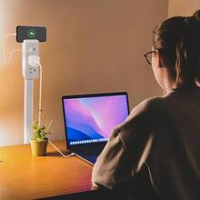 toma de corrienteExtensor de Toma Corriente con USB-C USB-A y 2 Salidas AC Reeta Multicontacto Escritorio Extensible 45 70 cm Gira 180° Outlet Extender para Sofá y Escritorio - Blanco A - Ver 2