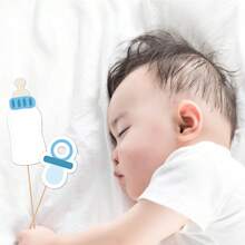 22pcs Paper Baby Shower Decorations & Photo Props, Gender Reveal Party Decorations, Funny Photo Booth Props - Multicolor - View 4