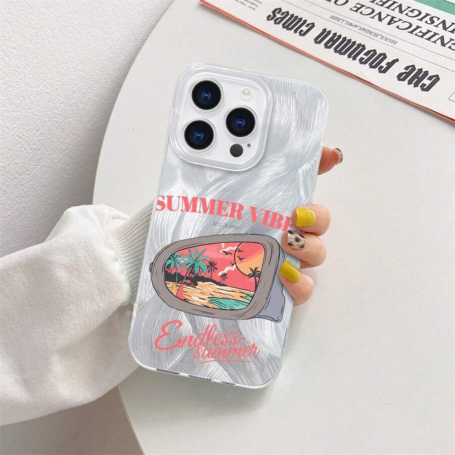 Basic Phone Cases - IMD Feather Shell (Half-layer) Summer Vibes White - View 1