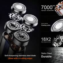 Alat Cukur Elektrik Pocket Razro untuk Pria, Tahan Lama 60 Menit, Tahan Air IPX7, Dapat Digunakan Basah & Kering, Pemangkas Jenggot Isi Ulang, Alat Cukur Portabel untuk Perjalanan - MultiWarna - View 7