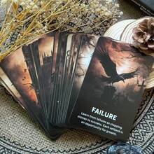 英文版神谕卡牌，乌鸦洞察卡牌，50张卡片，用于日常解读和个人成长，12*8厘米，塔罗牌，游戏礼品，优质卡纸 - 彩色 - 查看 4