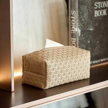 1个防水皮革纸巾盒 - 装饰性餐巾架，适用于厨房、浴室、餐桌等场所，家居装饰，圣诞礼物 - 彩色 - 查看 11