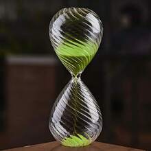 Spiral Sandglass, Twisted Sandglass, Creative Cord Sandglass Spiral Timer, Colored Sand (7.87 Inches, 25 Minutes) - 青檸色 - 查看 4
