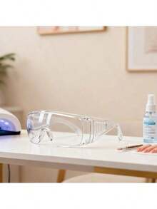卸甲油、可调节防尘眼镜、扁平透明指甲保护工具 - 彩色 - 查看 4