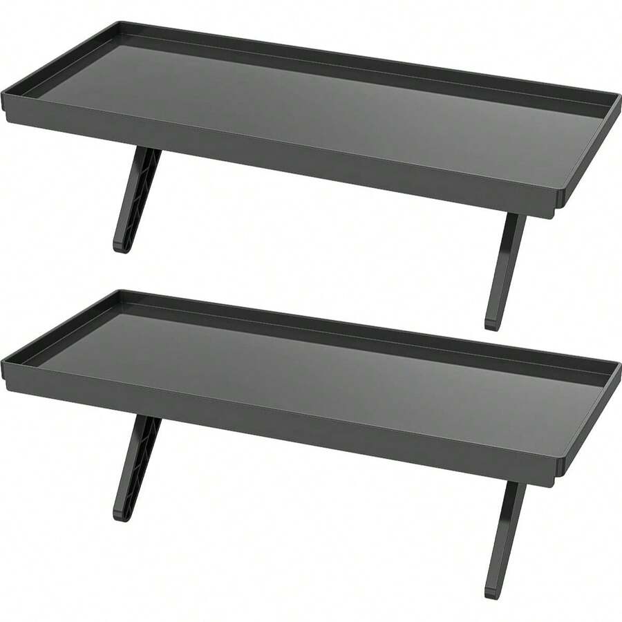 Flat Panel Mount For Streaming Devices, 2 Pack Top Shelf TV Mounting Bracket 12 Inch, For Media Boxes, Speakers And Decorative Items - Black - View 1