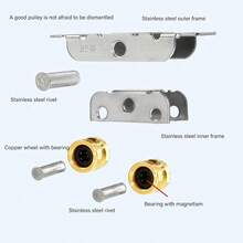 XISH Tissting 4 Uds Rodillo para Puerta corrediza Conjunto de Rodillos para Puerta Corrediza de Patio Reemplazo de Rodillo en Tándem para Vidrio Puerta Mosquitera Ventana de Puerta #2 - #2 - Ver 5