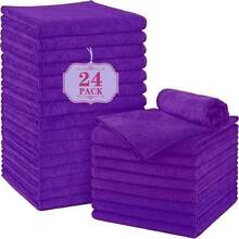 6/12/24Pack Makeup Remover Cloths, 12 X 12 Inch Makeup Towels Soft Microfiber Face Towels, Reusable Makeup Remover Cloths For All Skin Types, Gentle And Effective Facial Washing Experience