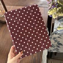 六色波点亚克力iPad保护壳，适用于iPad第11代、iPad Pro 2025、iPad Air 7/6、第10代、11英寸，可爱设计，带笔槽，可折叠，简约韩式风格 - 彩色 - 查看 35