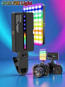 Đèn LED RGB di động dùng nguồn USB/pin - Hơn 16 tùy chọn màu sắc, dung lượng pin 1800mAh, thiết kế vuông nhỏ gọn, phù hợp làm phông nền chụp ảnh, chiếu sáng livestream và trang trí nội thất, đèn màu có thể sạc lại, dung lượng pin 1800mAh. - A - Xem 2