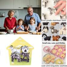 5pcs Dog Shaped Cookie Cutter Set, DIY Baking Cookie Cutters And Candy Molds, Cute Dog Design Baking Accessories For Home Baking - Silver - View 11