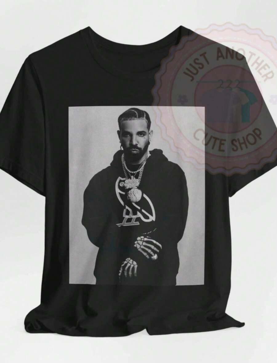 Drizzy DRAKE T-Shirt OVO Sound STREETWEAR Octobers Very Own Hip-Hop HOT - 黑色 - 查看 1